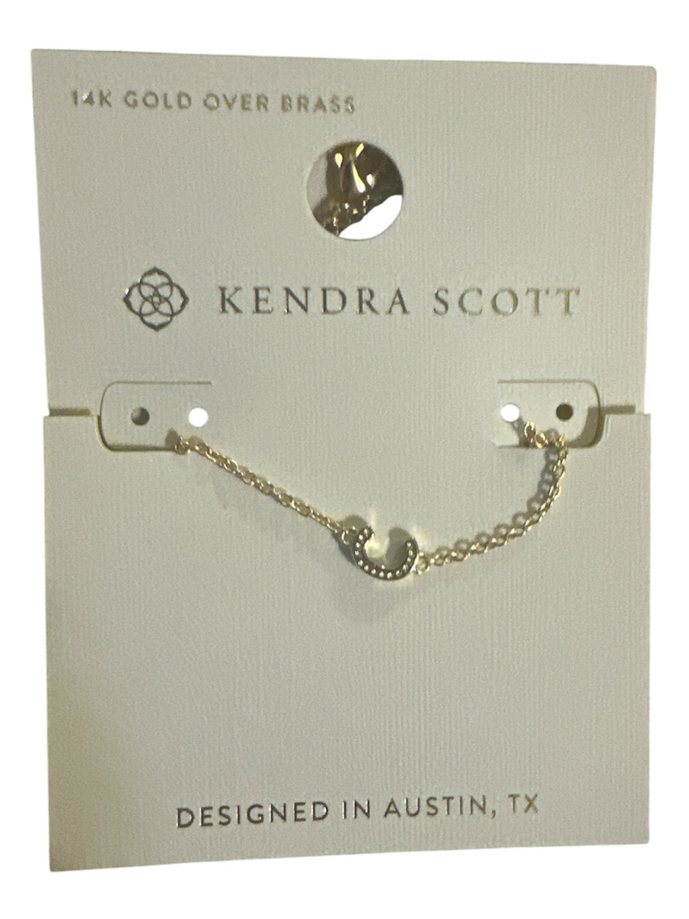 NWT Kendra Scott Gold Crescent Link Bracelet - 14k gold over brass nice